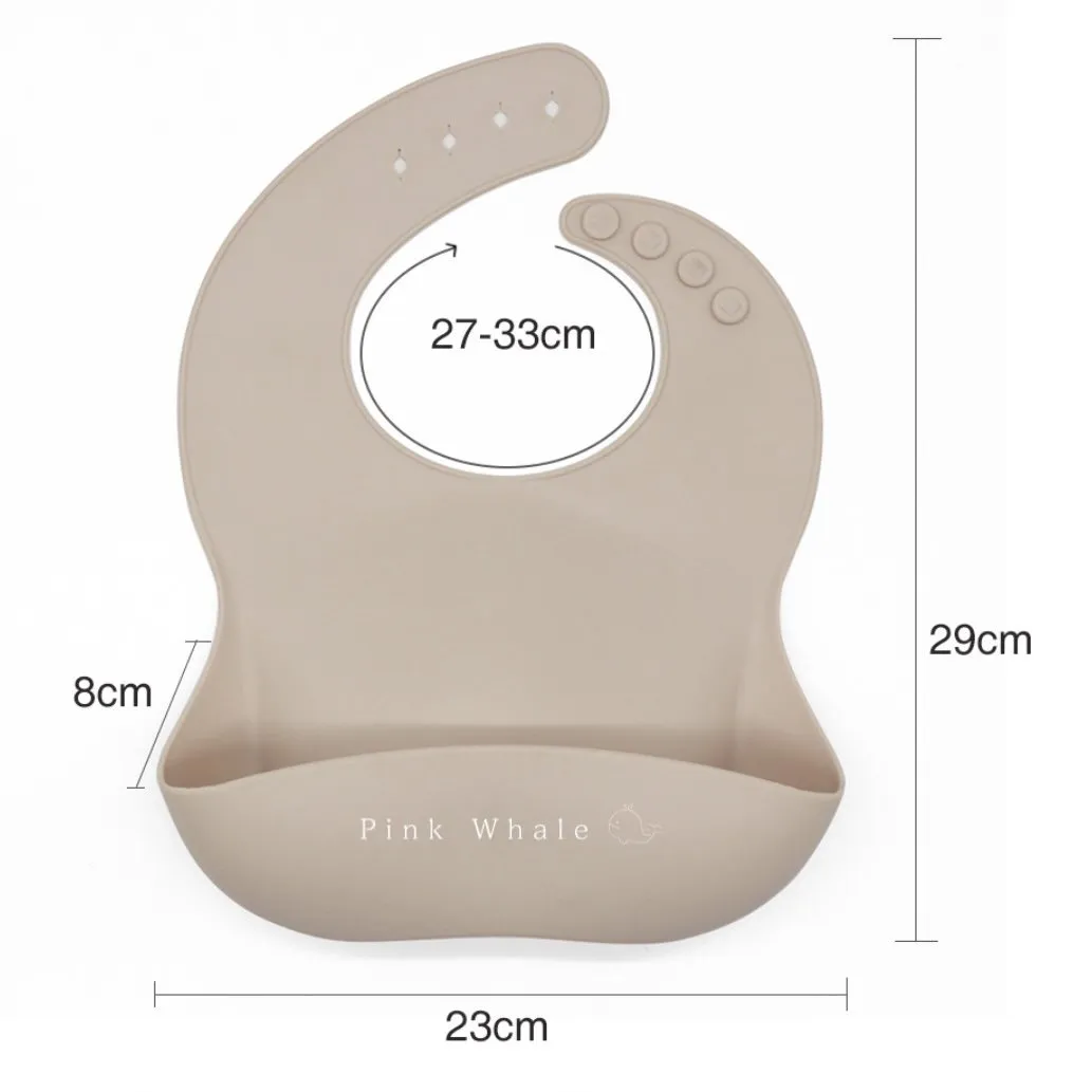 Silicone Baby Bib (Baby Pink)
