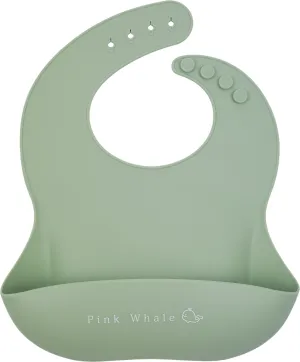 Silicone Baby Bib (Sage Green)
