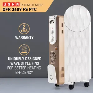USHA OFR 3609 FS PTC Oil Filled Room Heater 9fin